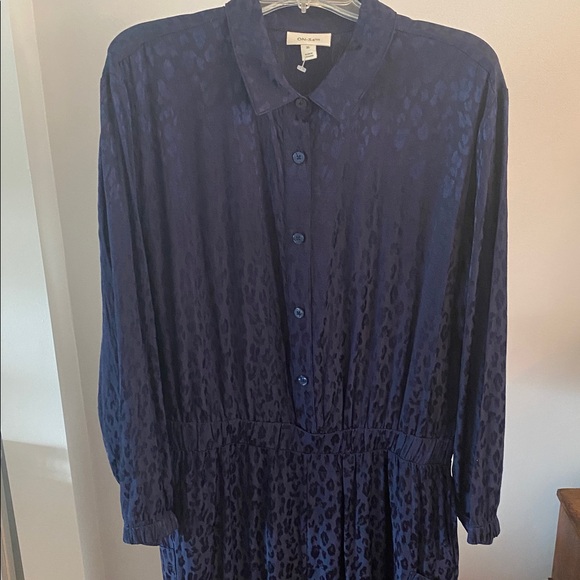 ON-34th XL blue jumpsuit animal print jacquard pattern - Picture 2 of 9